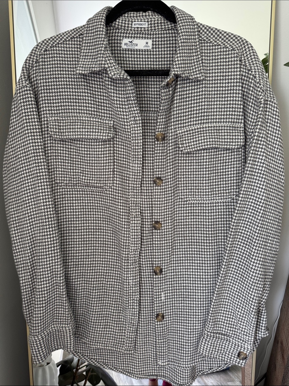 Women’s Hollister Houndstooth Shacket 100% Cotton
